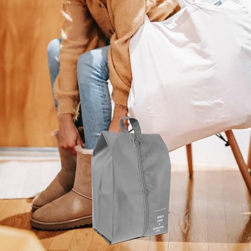 Mobestech 4pcs Waterproof Gym Shoe Bag with Nylon Material Compact Travel Shoe Bags for Packing and Sandals for Travel and Business Trip — view 5