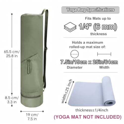 sportsnew Yoga Mat Bag Full Zip Pilates Bag with Adjustable Carring Strap — view 2