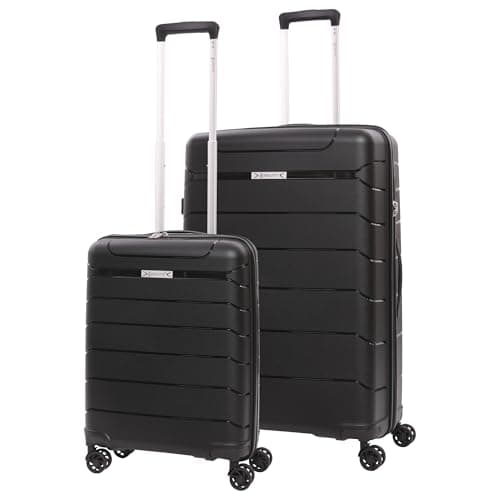 Aerolite Polypropylene Hard Shell Suitcase Set, 2 Piece - Cabin & Large