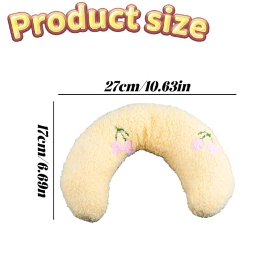 Thyonta Cat Comfort - Pillow for Cats U-Shaped Plush Toy & Catnip Pillow Soft Fluffy Pet Calming Toy for Sleeping, Resting, Playing (Sunny Yellow) — view 2