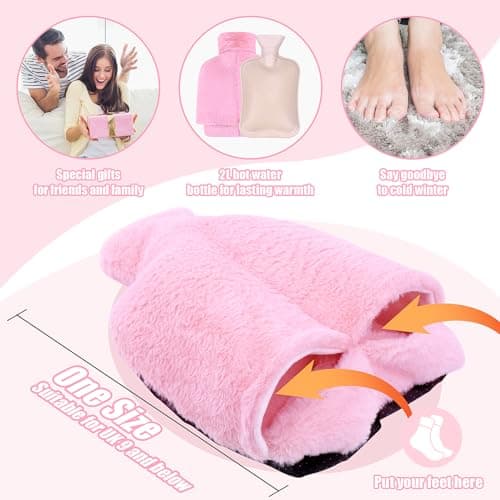 Meetory Foot Hot Water Bottle - 2L Hot Water Bottle Foot Warmer for Feet Women and Men Feet Warming, Pain Relief, Fits UK Size 3-8 (EU 35-45) — view 5