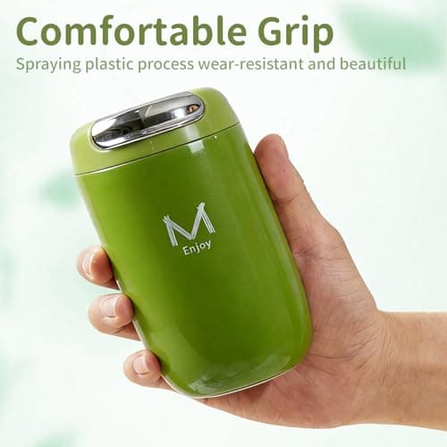 HZXYchen Double-Wall Insulated Travel Mug, Insulated Coffee Mug 350ml – Dual Drink Lids (Sip & Open), 316 Stainless Steel, 6H Hot / 8H Cold, Leak-Proof, Gift Box (Green) — view 4