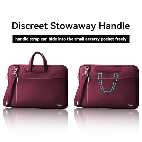 Ferkurn Laptop Bag Case for Women Men Messenger Briefcase, 15 15.6 16 inch — view 6