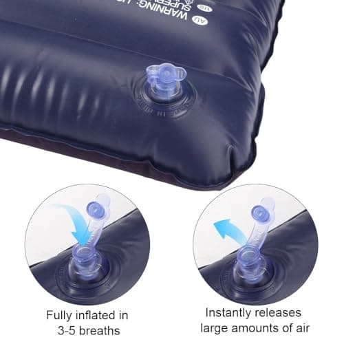 2 Pack Beach Pillow, 47 x 30 cm Inflatable Pillow for Camping — view 4