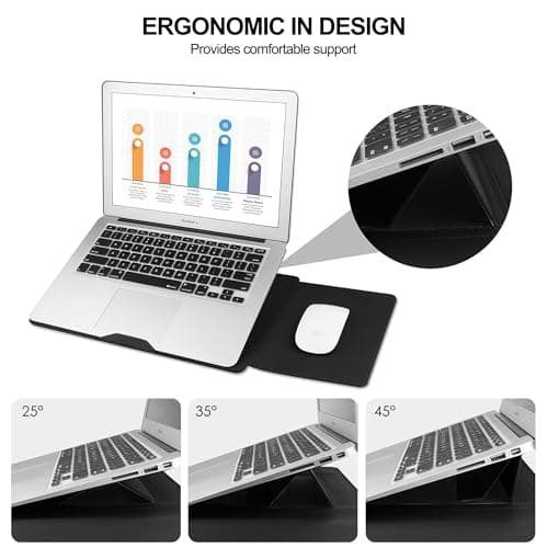 HoYiXi 13 Inch Laptop Sleeve Case Bag Compatible with 13‘’ MacBook Neo 2026/MacBook Air/Pro 13 M1 M2 2022-2018/Surface Pro 8 2021/Surface Go 3 13-13.3'' Dell ASUS Acer Notebook,Black — view 5