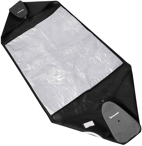 Henry Brubaker Carver Champion Ski Bag Padded for 1 Pair of Skis and Poles 170 cm or 190 cm Red Schwarz/Rot 170 Size:170 cm — view 3
