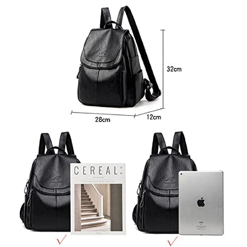 HQQN Women Backpacks Designer Soft Leather Fashion Back Bag Female Travel Bags Backbags,Gold — view 2