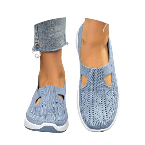 Orthopedic Shoes for Women,Womens Orthopedic Sandals Breathable Lightweight Summer Shoes,Ladies Slip On Trainers Achilles Tendonitis Support,Arch Support Sneakers Arch Fit Walking Non Slip Sandals