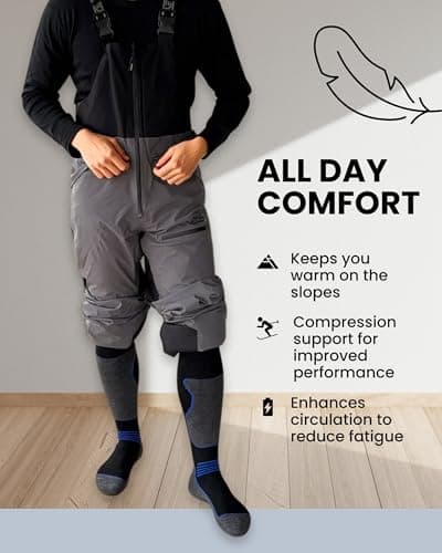 ThreadCo Mens Ski Socks - Long Thermal Anti-Blister Socks (4pk, UK 6-11) — view 2