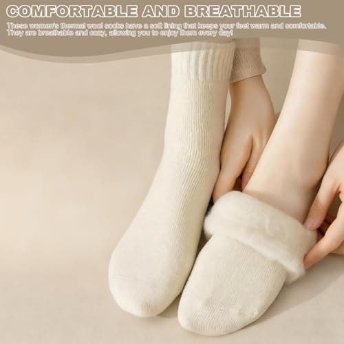 Cjytdkj Thermal Socks, 6 Pairs Soft Hiking Socks, Multicolour — view 5