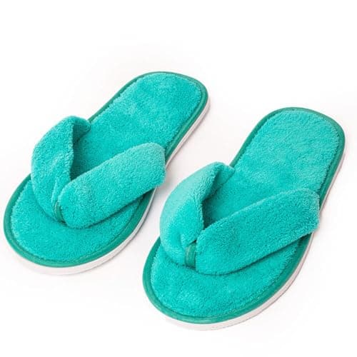 HOT BARGAINS 10 Pairs Flip Flops Spa Slipper with Luxurious Colours Spa Toweling Hotel Slippers Toe Terry Type Spa Slippers (GREY, UK Footwear Size System, Adult, Women, Numeric, Medium, 9) — view 5