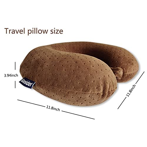 Gosider Memory Foam Travel Pillow Comfortable Travel Neck Pillow U Shape Support Neck and Head to Relieve Fatigue Portable Neck Pillow Suitable for Planes, Trains, Self-Driving Cars — view 3