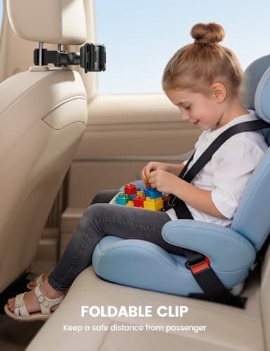 Lamicall Car Headrest Tablet Holder - [Foldable Clip] Extendable Car Tablet Mount for Kids, 360° Rotating Backseat Mount for iPad Pro 13/11/10.5/9.7, Air Mini 7 6 5 4 3, Tab, Phone, 5.4-13” Devices — view 6