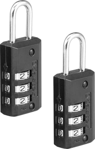 Master Lock 646T Set-Your-Own Combination Luggage Lock, 11/16-inch, 2-Pack