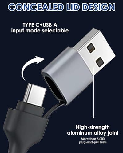 USB C Splitter Multi Charger Cable USB A/C to USB C 3.1A Fast Charging — view 3