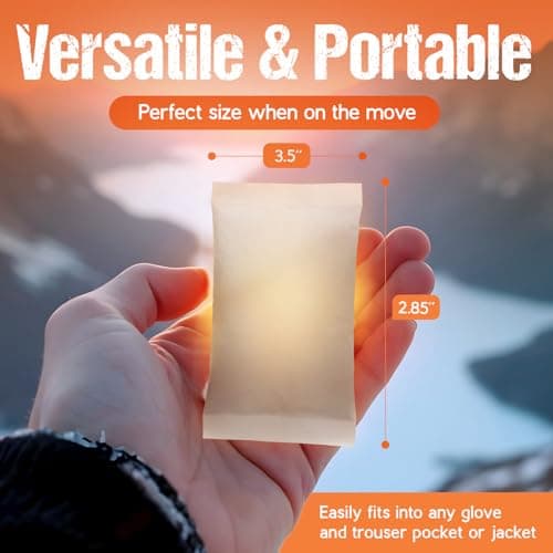Natural Hand Warmers Disposable - 40 Pairs (80 Warmers) - Air Activated 11 Hours of Consistent Natural Heat Handwarmers Pack - Easy Activation | Portable Hand Warmers Bulk, Hot Heat Pack Feet & Body — view 5