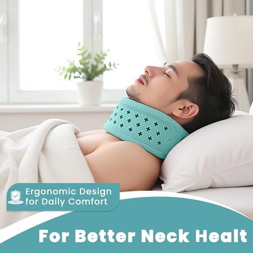 Neck Brace for Neck Pain and Support, Neck Support for Neck Pain Breathable Cervicorrect Brace Adjustable Soft Silicone Foam, Cervical Collar for Sleeping, Relieving Spinal Pain Pressure (Mint) — view 4
