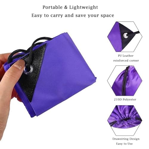 Senshuomy Drawstring Bags Swimming Sports Back Pack Drawstring Gym Bag for Mens & Womens - Ideal for School Travel, Picnic, Holidays, Shopping, Yoga （Purple/2pcs — view 5