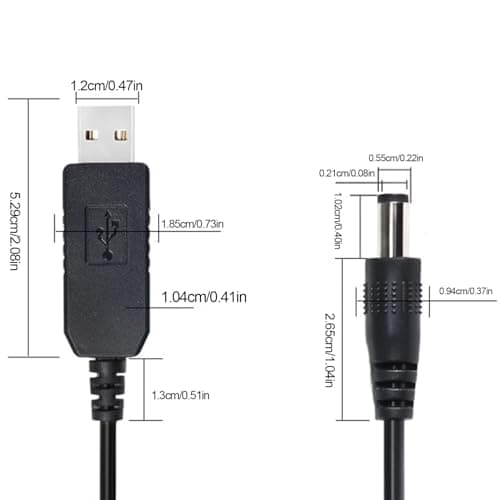 Voltage Step-Up Cable – USB To DC Plug Adapter, 5V To 12V Converter Wire, 5V To 9V, Mini Booster Connector | Portable Transfer Cord With Jack For Router, Table Lamp, Wireless Audio — view 6