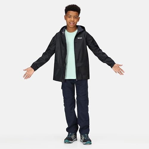 Regatta Great Outdoors Childrens/Kids Stormbreak Waterproof Jacket (11-12 Years) (Black) — view 2
