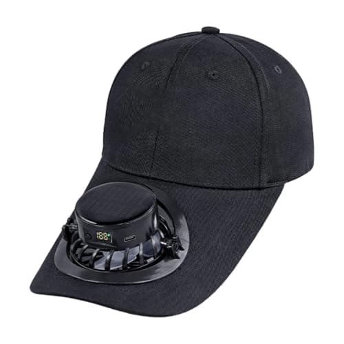 Sun Hat With Fan - Detachable Digital Display USB Rechargeable Protection