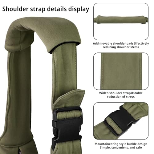 CUBY Puppy Carrier Sling Lightweight Travel for Small Pets Hands-Free-Green — view 3