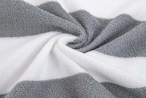Adore Home Cabana Microfibre Beach Towels 2 Pack 70x140cm - Navy/Grey — view 6