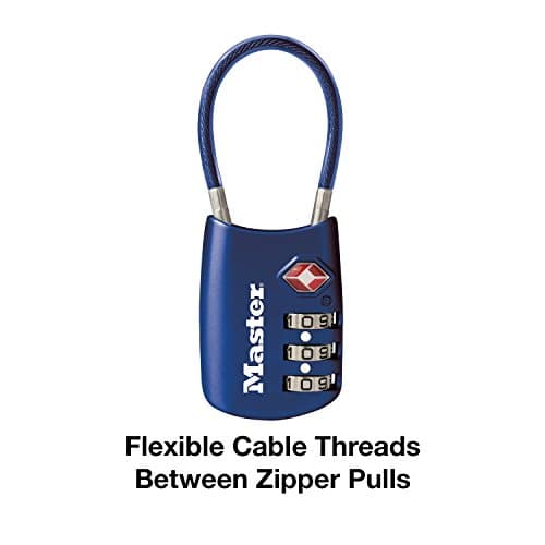 Master Lock Blue Set Your Own Combination TSA Approved Luggage Lock, Travel Zipper Padlock is Perfect for Suitcases, Bags, or Backpacks, 2 pk, 4688BLUEC2 — view 4