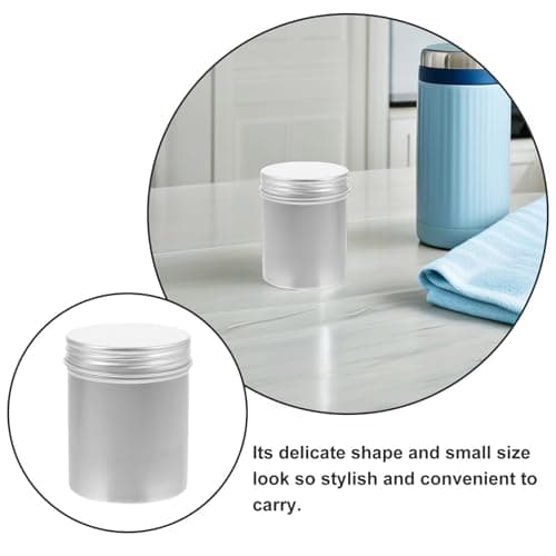 6pcs Ml Silver Aluminium Refillable Jar for Home Travel — view 3