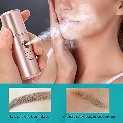 Generic Nano Mist Sprayer Portable USB Face Humidifier Deep Hydrating for Skin Care Moisturizing Tool Rose Gold 20ml (Rose Gold) — view 4