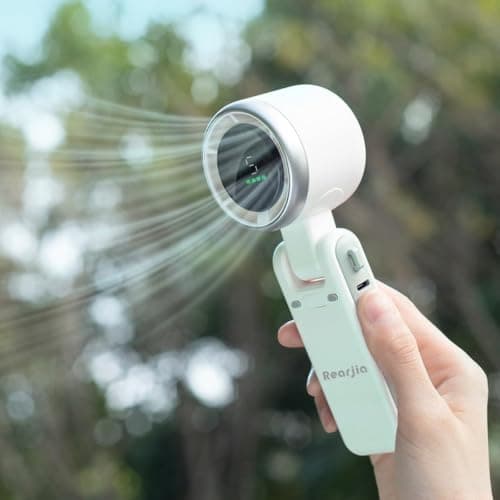 Handheld Mini Fan,Portable Desk Fan,3600mAh USB Rechargeable,Foldable Fan — view 2