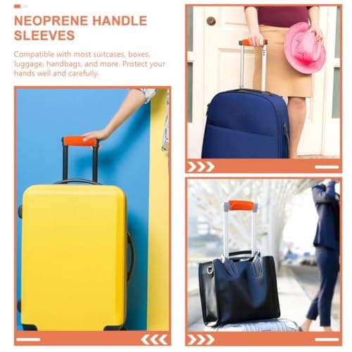 STOBAZA Luggage Straps Easy to Install and Remove for Suitcases 6 Pack with Soft Neoprene Material Designed for Suitcase Handle and Luggage Handle, for Travel and Business Trip Use — view 3