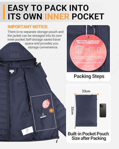 33,000ft Women's Packable Puffer Jacket Water Repellent Insulted Jacket — view 4