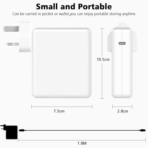 GBMGLRY 100W USB C Charger Fast Travel Adapter Compatible With MacBook Pro/Air,13,14,15,16 inch,i Pad, i Phone 14 Pro,and ALL USB C Type C Device — view 2