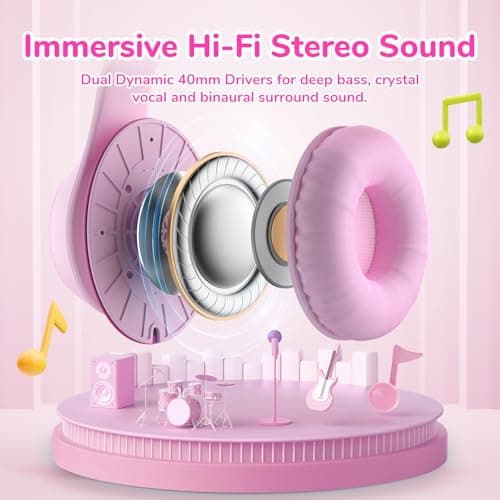 EarFun K3 Kids Headphones Wired, Over Ear Foldable Headphones with Mic — view 2