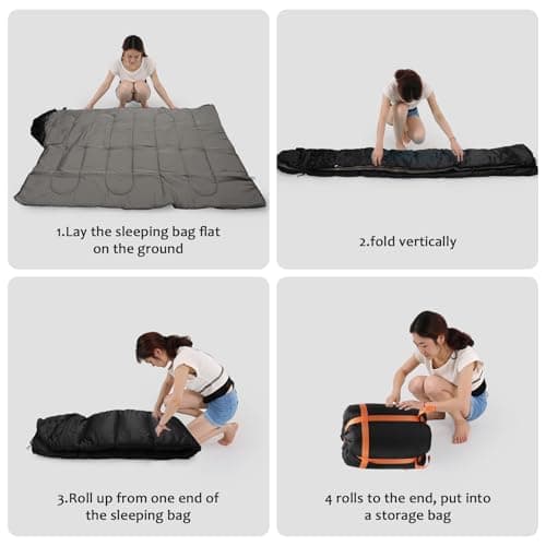 Longzhuo Heated Sleeping Bag for Adults, Extra Large for 4-Season Camping — view 5