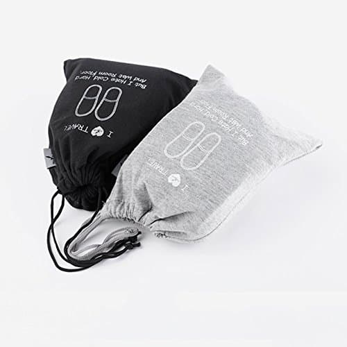 2 Pair Portable Travel Slippers - Open Toe Sandals - Spa Hotel Slippers for Guest Room, Indoor House, Business & Flight - Black Grey Size 4-10 UK — view 5