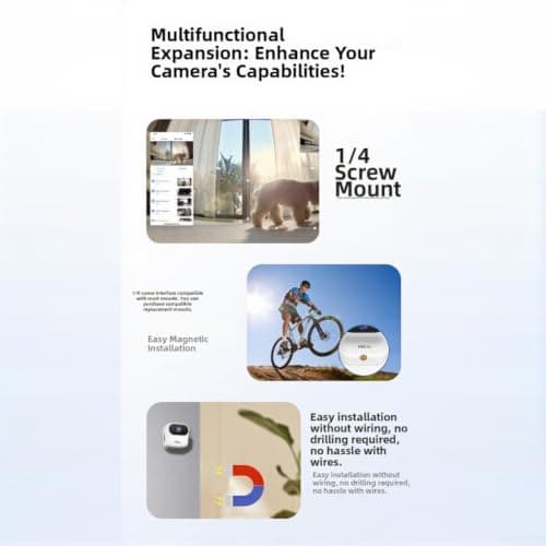 Compact Hd Wifi Action Camera For Pet Safety And Cycling Trips, Pocket Sized Abs Video Recorder With For Instant Mobile Streaming, White Finish(White) — view 6