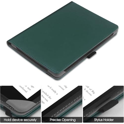 HGWALP Universal Stand Case for 6/6.8/7 inch paperwhite,Premium PU Leather Stand Cover with Handstrap Compatible with All 6" 6.8" 7" Kindle Paperwhite/Colorsoft/Kobo/Pocketook/Sony eReaders-Mint — view 2