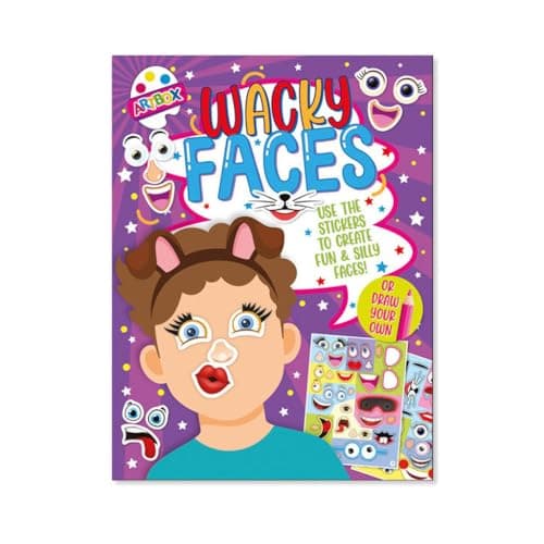 Sixstore Set of 2 Funny Faces Sticker Book,Kids Sticker Book, Ages 3 Years Plus, Wacky Face — view 2