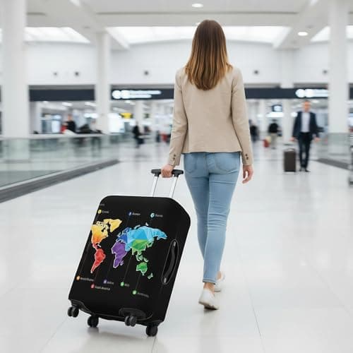 Eclove Elastic Luggage Cover, 18-32 Inch Travel Luggage Cover, Dustproof Scratchproof Suitcase Protector, Washable Suitcase Covers (S(18-21 inches)) — view 6