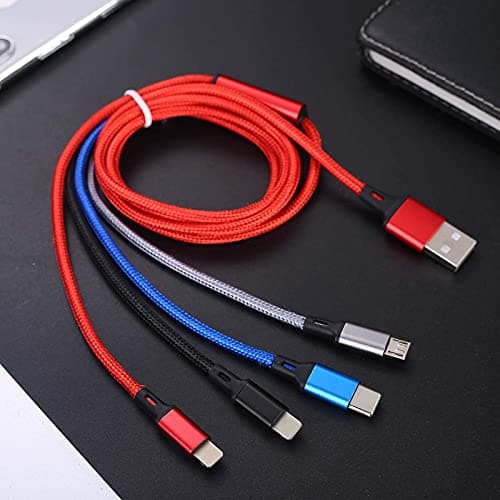 Amuvec Multi Charger Cable, 4 in 1 Fast Phone Charger Cables 1.2M Red — view 5