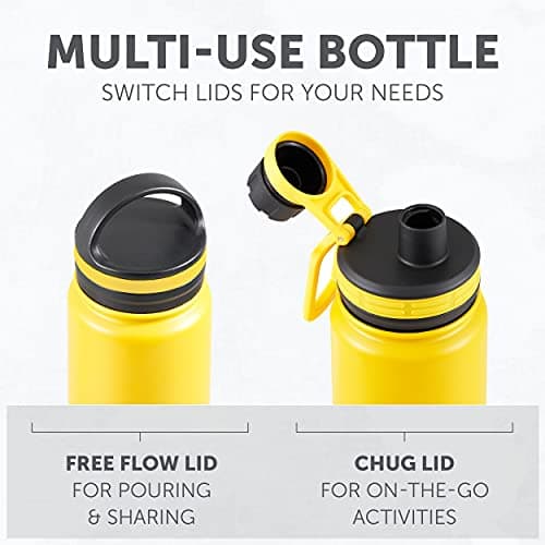Polar Gear Insulated Water Bottle Yellow 700ml Stainless Steel Double Wall — view 4