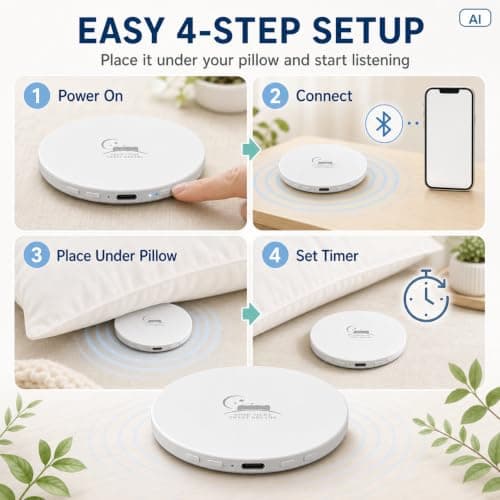 Bone Conduction Pillow Speaker Bluetooth,Compact Mini Under Pillow Speaker — view 5