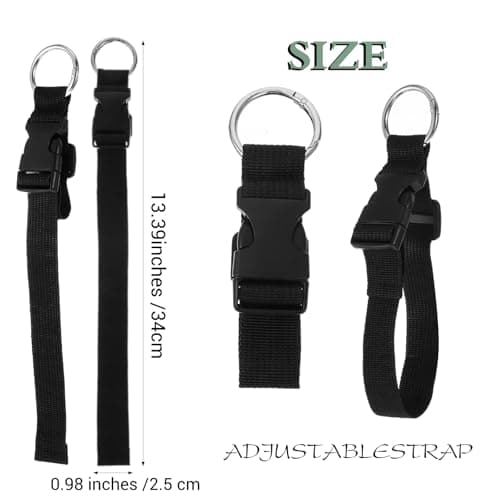 2 PCS Add a Bag Luggage Straps for Suitcases, Adjustable Suitcase Belt Straps, Jacket Holder Strap Backpack Travel Attachment Accessories for Connecting Luggage Easy to Carry Your Extra Bags (Black) — view 2