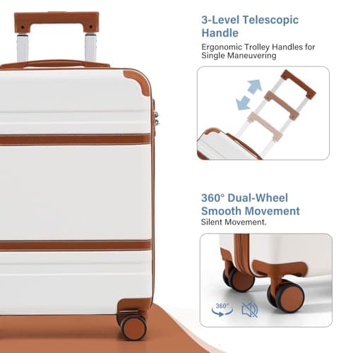 COOLIFE Cabin Suitcase 55x35x20 Ryanair EasyJet PC+ABS Hard Shell, TSA Lock — view 5
