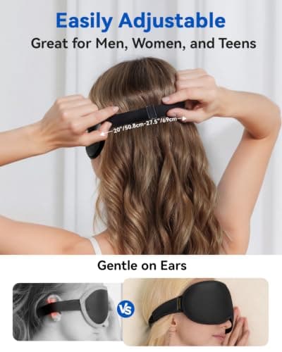Facemoon Blackout Eye Mask, 3D Weighted Sleep Mask, Travel Essentials — view 4