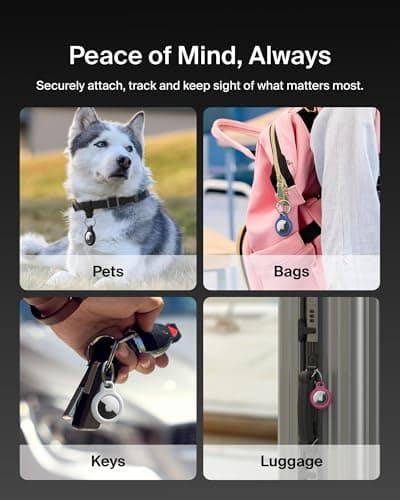 Belkin F8W973 AirTag Case with Key Ring (Secure Holder Protective Cover for Air Tag with Scratch Resistance Accessory) - White — view 3