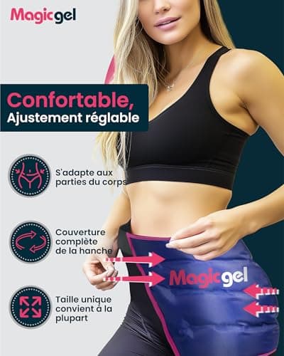 Magic Gel Hip Ice Pack Wrap - Reusable Cold Pack for Hip Bursitis, Hip Replacement Surgery and Hip Flexor Pain. Hip ice wrap for Inflammation, Swelling and Hip Pain Relief — view 4