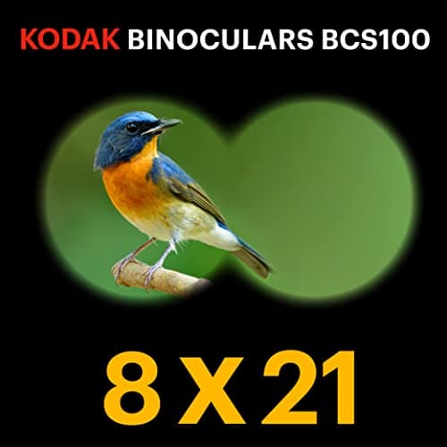 KODAK BCS100 Kids Binoculars 8x, Compact and Ergonomic Binoculars, Soft Rubber, Strap and Carrying Case Included - Red, Ideal for Boys and Girls 3 to 12 Years, Outdoor Games and Observation — view 2